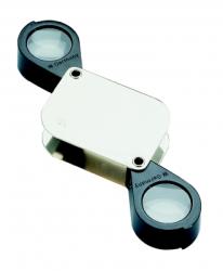 SCHWEIZER-Optik Präzisions-Doppel-Einschlaglupe, 17mm, Aplanat Linse, Edelstahlgehäuse