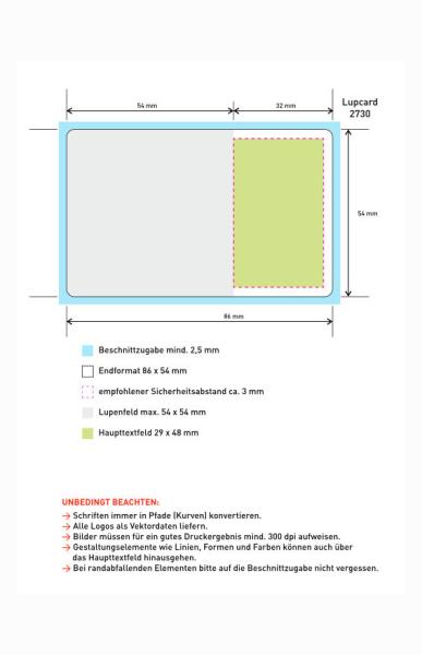 Lupen-Card zum Bedrucken