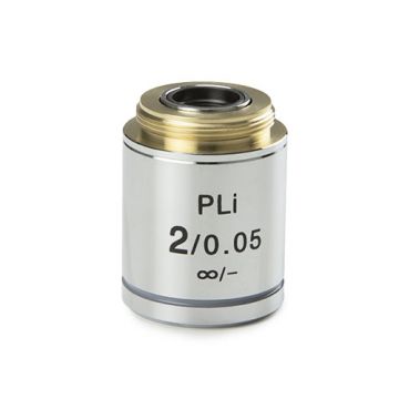 Euromex [IS.7202] - Plan PLi 2x/0.05 IOS Objektiv für iScope Life Science, Arbeitsabstand 18,3 mm. Am besten mit Schwenkkondensor verwenden