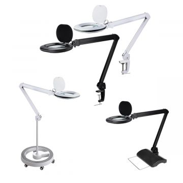 Lumeno #861XGR Vergrößerungslampe Oval - Ø110x150mm - mit Gummischutz - vers. Vergrösserungen+